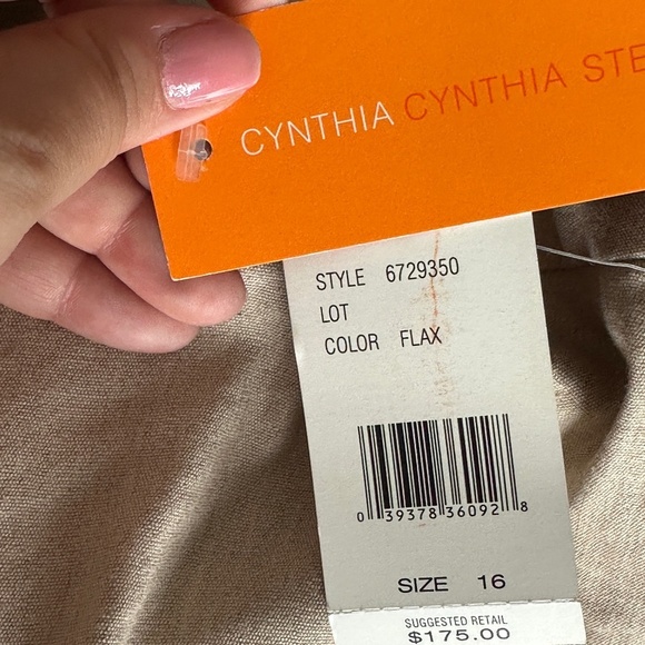 Brand New Cynthia Steffe Linen Blend Flax Trousers Pants Size 16 Straight Leg - Picture 5 of 7